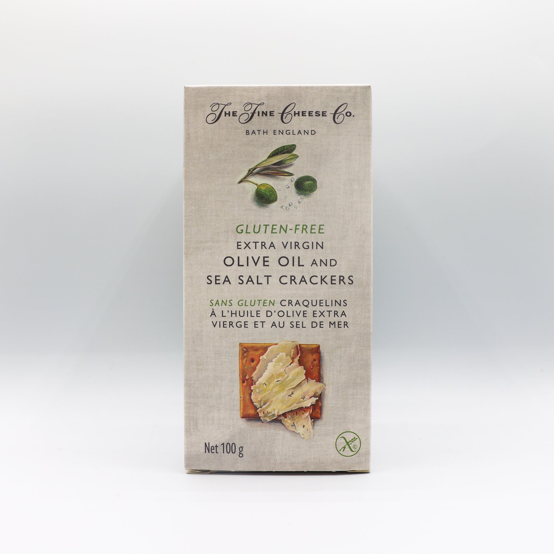 Craquelins sans gluten à huile d'olive extra vierge et sel de mer