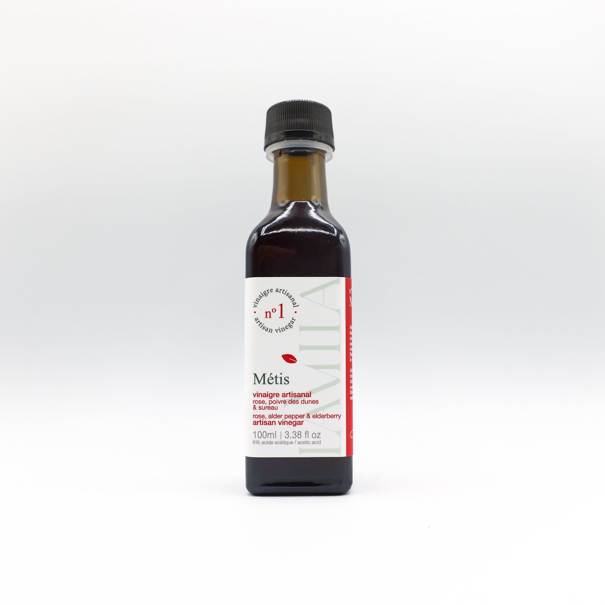 Vinaigre à la rose, poivre des dunes et sureau - N˚1 Métis